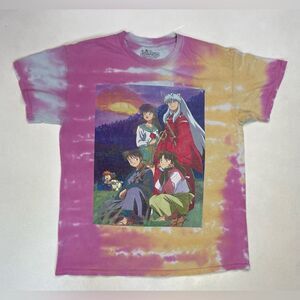 Inuyasha Graphic T-shirt Women Small Multicolor Tie Dye Short Sleeve